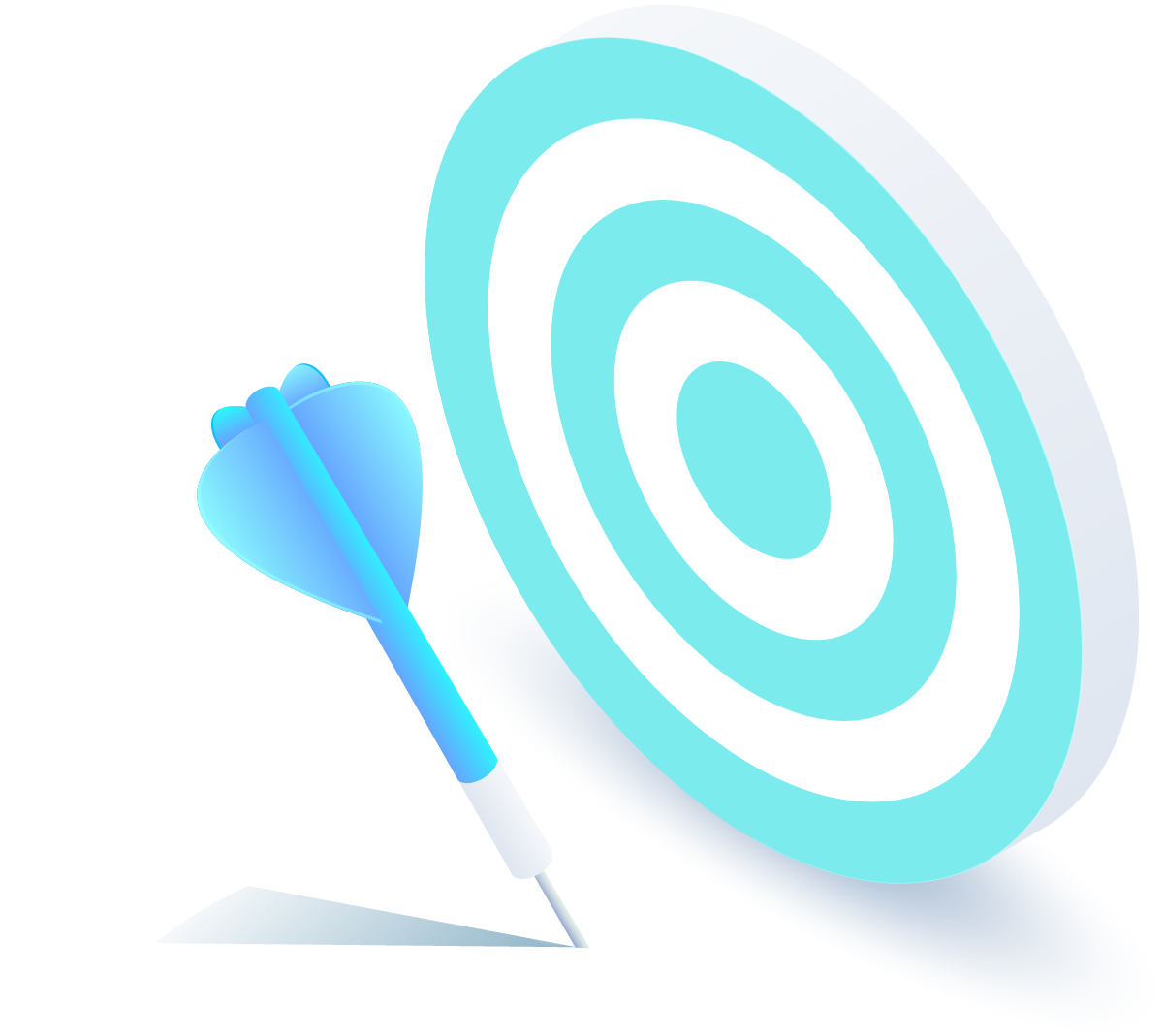 Target and arrow illustration representing precision in print advertising strategies and audience engagement.