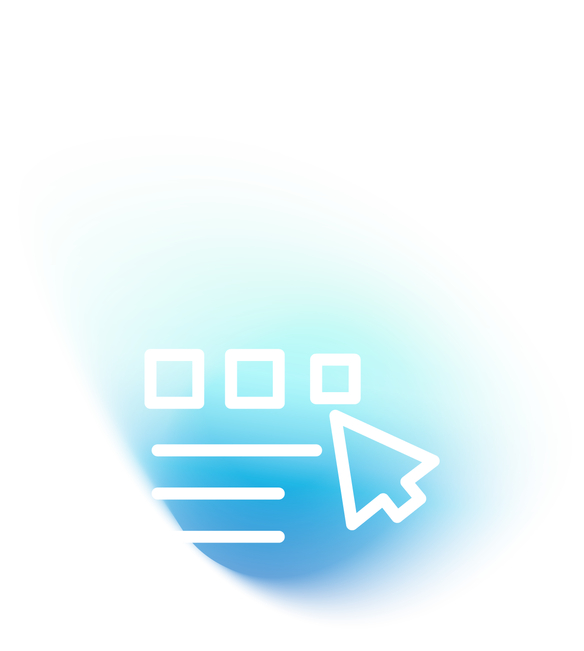 Abstract graphic representing PPC advertising services with checkboxes and a cursor, symbolizing targeted ad strategies and optimization.
